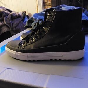 Aldo Black High-Top Sneakers with White Sole
